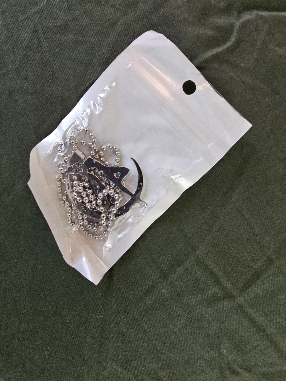 Silver Sailor Moon Pendant Necklace - Silver Chain